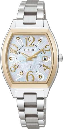 SEIKO LUKIA Watch Happy Collection SSQW100 Women's Silver & Lady Gold