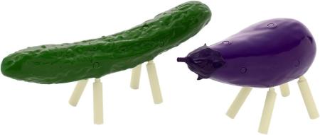 Syuto Seireiba Plastic Model Cucumber and Eggplant 1/1 Scale Assembled Plastic Model
