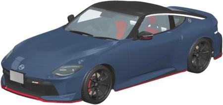Aoshima Bunka Kyozai (AOSHIMA) Rakupla Snap Car No. 06-NG Fairlady Z NISMO 2024 NISMO Stealth Gray 1/24 Scale Pre-Colored Plastic Model Kit, Approx. 215mm