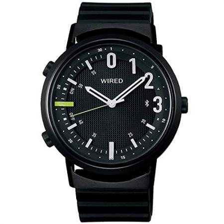SEIKO Wired WW (Two Dove) Smart watch Bluetooth time synchronization 3 minutes timer function Calendar notation strengthened waterproof for everyday life (10 ATM) AGAB406 Men's Black