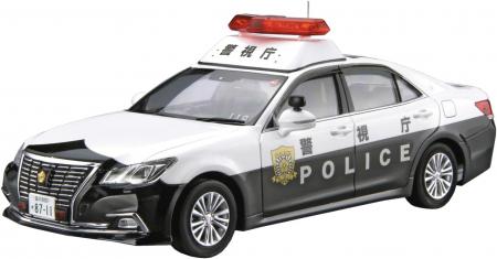 Aoshima Bunka Kyozai 1/24 The Model Car Series No.129 Toyota GRS210 Crown Patrol Car for Patrol Use 16 Plastic Model