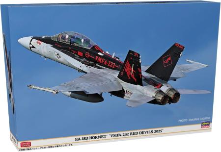 Hasegawa 1/48 Scale US Marine Fighter Attack Squadron 232 F/A-18D Hornet VMFA-232 Red Devils 2025
