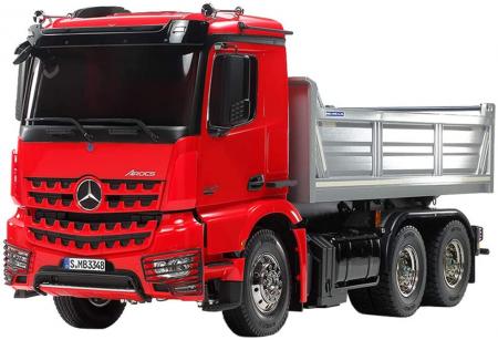 TAMITA 1/14 Electric RC Big Truck Series No.61 Mercedes-Benz Arox 3348 6 × 4 Dump Truck Red Cabin / Silver Vessel Edition 56361