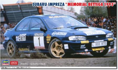 Hasegawa 1/24 Subaru Impreza Memorial Bettega 1993 Plastic Model 20768 (Car)