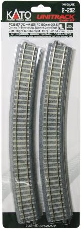 KATO HO gauge PC curve approach track R790-22.5 ° left and right 2 each 2-252 model railroad supplies