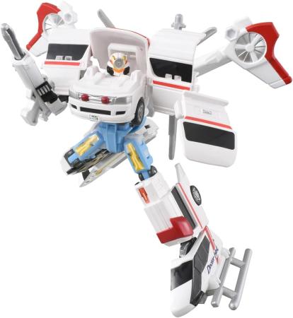 TAKARA TOMY Tomica Job Laborer TJBDX Unite Medibraver Ambulance & Doctor Helicopter Combined Set Miniature Car Toy for ages 3 and up