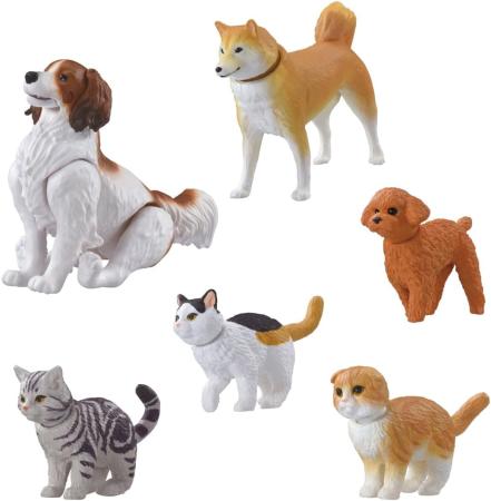 TAKARA TOMY Ania Dog and Cat Lively Set Animal Dinosaur Toy for ages 3 and up
