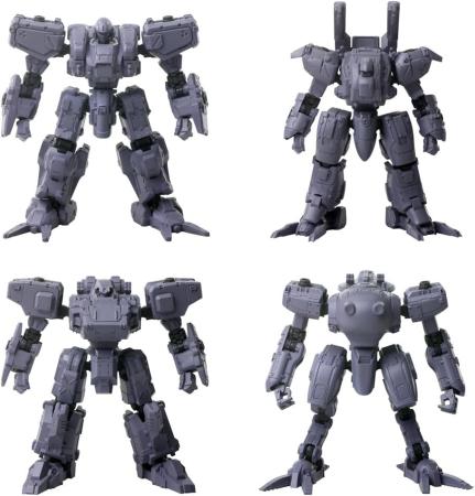 Kotobukiya Front Mission Structure Arts 1/72 Scale Plastic Model Kit Series Additional Selection Vol. 1, 4-Piece Box Set