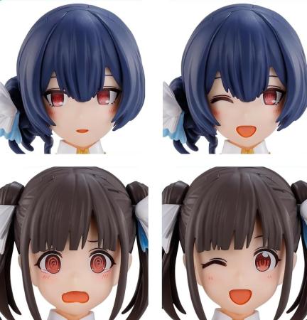 BANDAI SPIRITS 30MS Optional Hairstyle & Face Parts Set (Sonoda Chiyoko/Morino Rinyo) Pre-Colored Plastic Model
