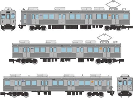 Tomytec Railway Collection Tetsuro Izukyu 8000 Series TA-7 Formation No Wrapping Car 3 Car Set F Diorama Supplies 335191