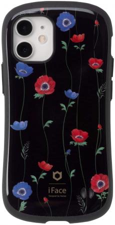 iFace First Class Flowers iPhone 12 mini Case (Anemone / Black)
