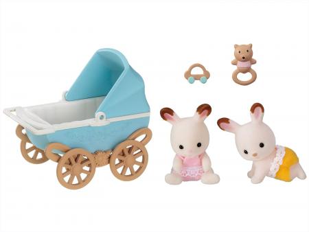 Sylvanian Families Chocolat Rabbit Futago-chan / Furniture Set