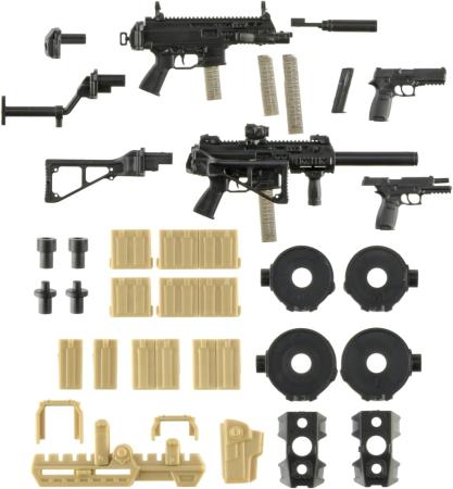 Tomytec 1/12 Little Armory LA-MD02 Megami Device Equipment Set SMG (Submachine Gun) Unpainted Assembly Runner Kit 334798