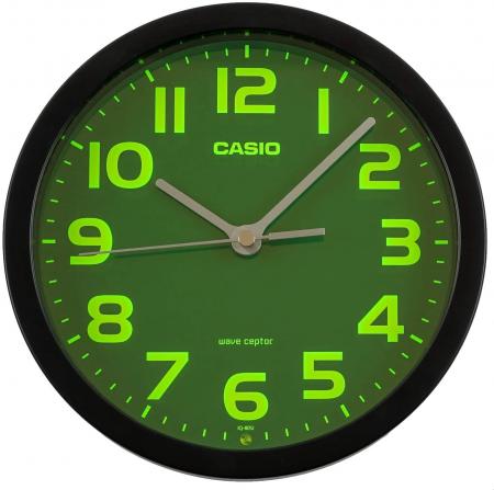 CASIO Wall Clock Radio Black Diameter 21.5cm Analog Condensing Dial IQ-805J-1JF