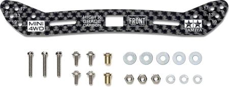 Tamiya Mini 4WD Upgrade Parts Series No. 548 HG Carbon Front Wide Plate (2mm) (Slide Damper Compatible) 15548