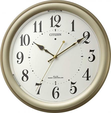 RHYTHM Citizen Wall Clock Radio Clock Dark Automatic Light Function Gold Φ31.3x5cm CITIZEN 4MYA36-065