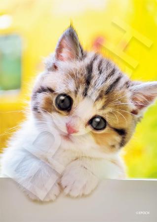 EPOCH 108-piece jigsaw puzzle, creatures/pets, cat, what's that? (18.2 x 25.7 cm), 03-096, with glue, spatula, and score ticket