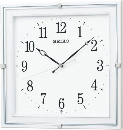 Seiko Clock KX214C Wall Clock, Adio, Analog, Ceam, Glossy