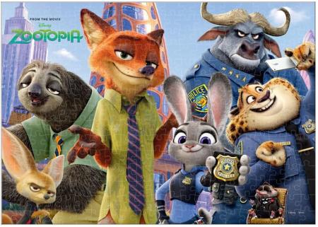 Disney Zootopia Town's Famous Duo (Made in Japan) 300-Piece Jigsaw Puzzle (30.5x43cm), D-300-078, Includes Glue, Spatula, and Service Card