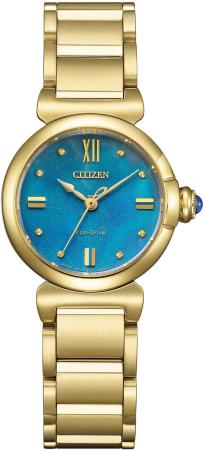 CITIZEN ROUND Collection Limited Edition  EM1133-85L Women's Gold Light Blue