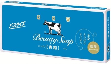 Cow brand soap, blue box, bath size 135g*6 pcs