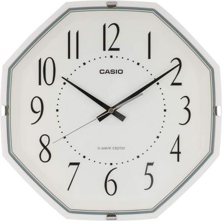 CASIO Wall Clock Radio White Diameter 33cm Analog Octagonal IQ-1007J-7JF