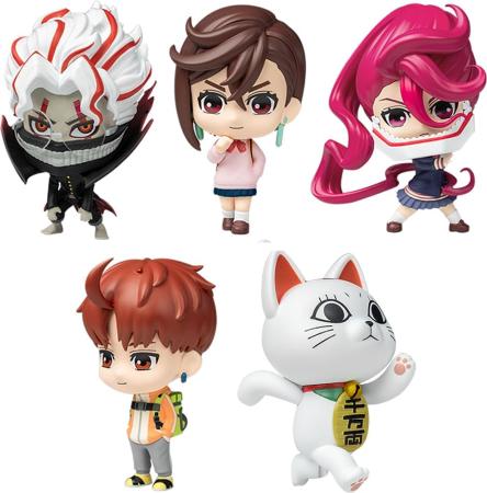 Sunrise Pop Dandadan Blind Box Figures, Pre-painted Plastic Non-Scale Figures, Box of 6