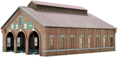 Tomytec Geo-Colle Building Collection Ken-Colle 122-2 Three-Line Brick Warehouse 2 Diorama Supplies