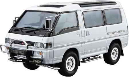 Aoshima Bunka Kyozai 1/24 The Model Car Series No.27 Mitsubishi P35W Delica Star Wagon 91 Plastic Model (Car)