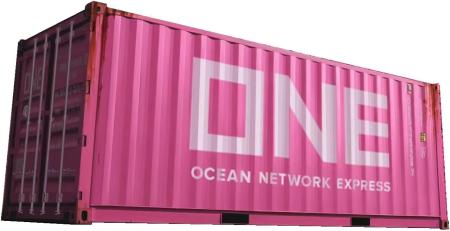 1/24 scale NEXT Series No. 1101 20ft Dry Container Type ONE (Magenta) Plastic Model