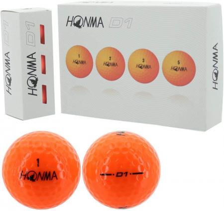 Honma Golf Golf Balls NEW D1 BT-1801 Orange 1 Dozen (12 Pieces) Orange