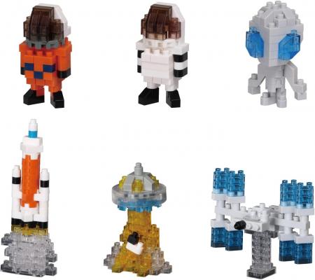 Kawada Nanoblock Mini Nano Space Collection (BOX) NBMC_58S 1BOX = 6 pieces, 6 types in total