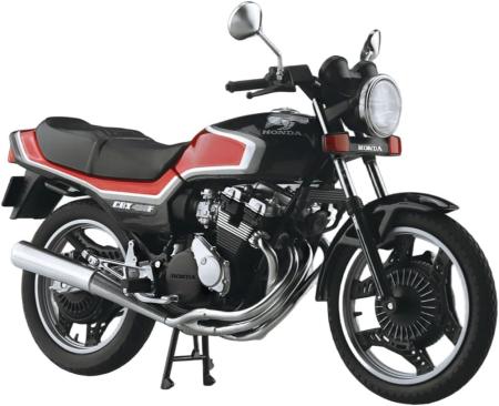 Aoshima Bunka Kyozai (AOSHIMA) 1/12 Scale Complete Honda CBX400F Motorcycle, Black/Candy Ala Moana Red