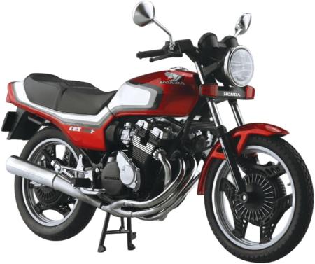 Aoshima Bunka Kyozai (AOSHIMA) 1/12 Scale Complete Honda CBX400F Motorcycle in Candy Ala Moana Red/Pearl Shell White