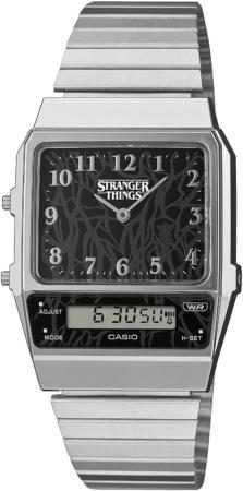 CASIO Casio Classic Stranger Things Colaboración Modelo AQ-800EST-1AJR Unisex Negro