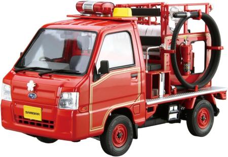Aoshima Bunka Kyozai (AOSHIMA) The Model Car 1/24 Subaru TT2 Sambar Fire Truck 11 Plastic Model