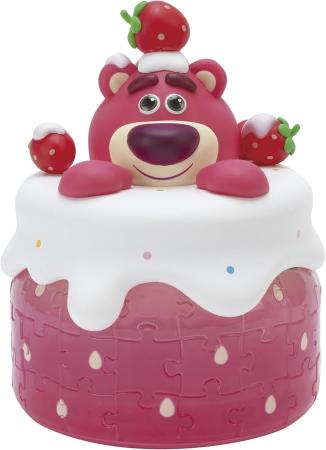 Yanoman 64-Piece Jigsaw Puzzle, 3D Disney Candy Pot/Lotso (Completed Size: Approx. 13x9.7x9.7cm), 2400-06, Includes Piece Request Postcard, Parts, and Instruction Manual