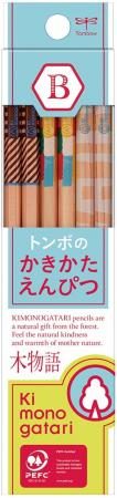 Dragonfly Pencil Pencil F Tree Story Kakikata B Light Blue Pattern 1 Dozen KB-KF01-B