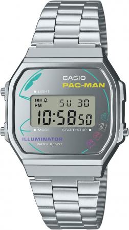 CASIO Casio Classic PAC-MAN Collaboration Model Made with Biomass Plastic A168WEPC-7AJR Men's Silver