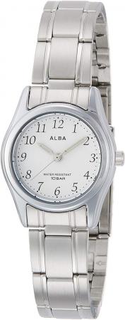 SEIKO ALBA quartz ladies standard model hour and minute hands Rumi AQHK432 watch silver