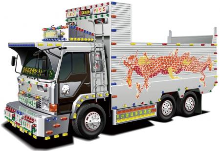 AOSHIMA 1/32 Value Decotra Series SP Kunie Amour (Deep Box Dump) Plastic Model