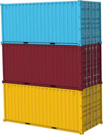 1/24 scale NEXT Series No. 1005 20ft Container (Yellow) Plastic Model