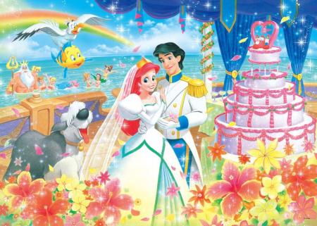500Pieces Puzzle The Little Mermaid Ariel' Royal Wedding (35x49cm)