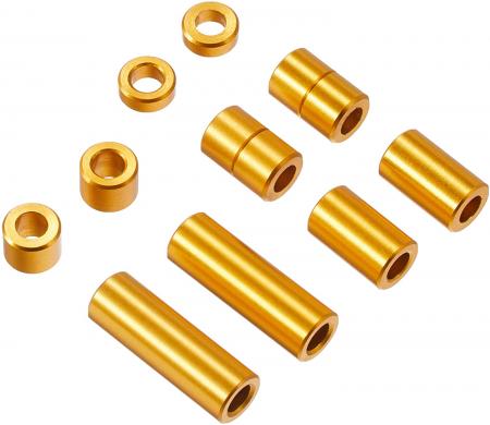Tamiya Mini 4WD Special Product Aluminum Spacer Set 12 / 6.7 / 6/3 / 1.5mm 2 each Gold 95442