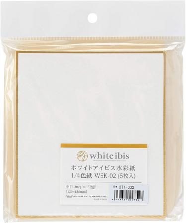 Holbein Watercolor Paper White Ibis 1/4 Color Paper WSK-02 5 pieces 271332