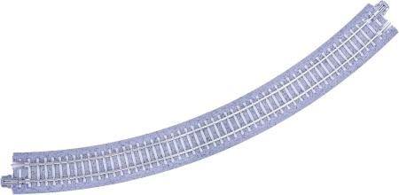 KATO N Gauge PC Curved Track R315-45° (R315-45PC) 4-Piece Set, Model Railroad Supplies, 20-124