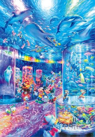 1000 Piece Jigsaw Puzzle Disney Night Aquarium [Glowing Puzzle] (51x73.5cm)