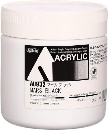 Holbein acrylic paint acrylic color mars black AU932 330ml 016932