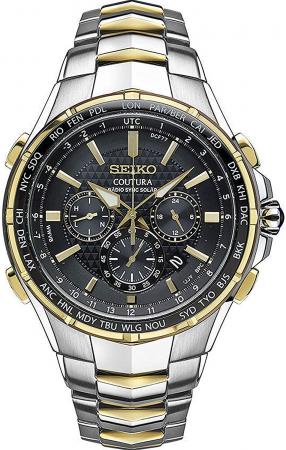 SEIKO SSG010 Radio Solar World Time Watch Combination Color