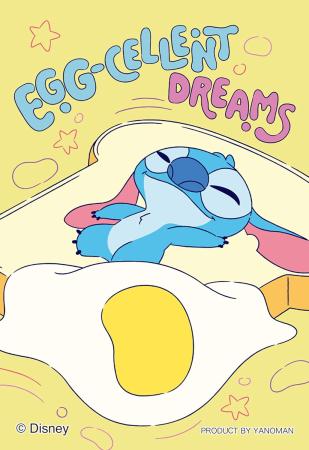 Yanoman (Made in Japan) 70-piece jigsaw puzzle Copan Food Rush/Stitch (fried egg) (5.9x8.6cm) 70-51 Disney Portable jigsaw puzzle with sleeve (1 piece) and piece request form